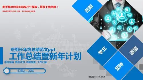 【2018】班组长年终总结范文ppt【易修改PPT模板幻灯片】