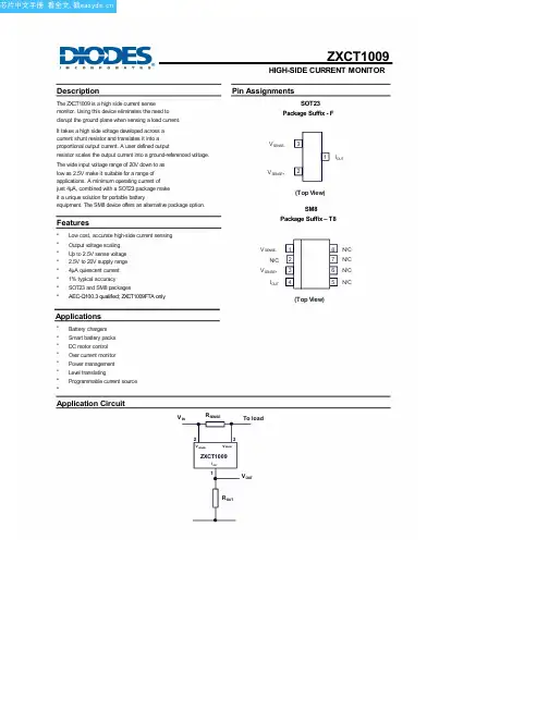 ZXCT1009FTA中文资料(Diodes)中文数据手册「EasyDatasheet - 矽搜」