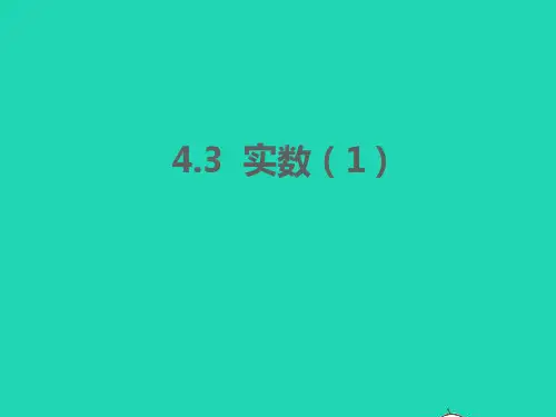 八年级数学上册第四章实数：实数1同步ppt课件新版苏科版