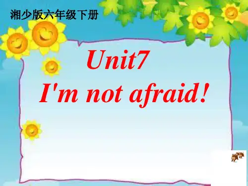 六年级英语下册课件-Unit 7 I'm not afraid(4)-湘少版