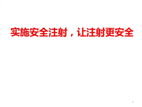 安全注射知识培训幻灯片课件