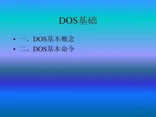 DOS-基础知识