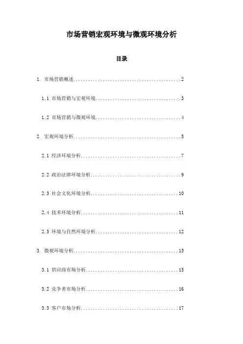 市场营销宏观环境与微观环境分析