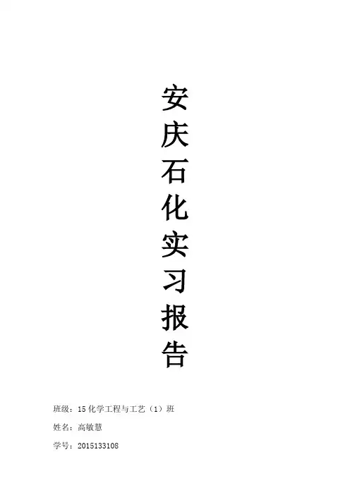 安庆石化报告总结