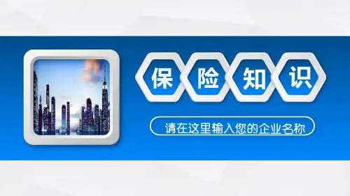 保险知识普及宣传材料PPT