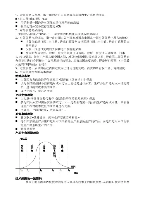 对外贸易依存度