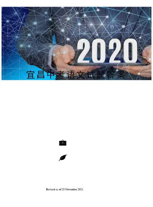 宜昌中考语文试题答案.