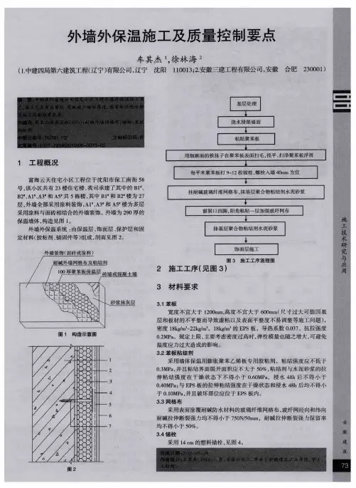 外墙外保温施工及质量控制要点