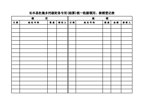 收据领用登记