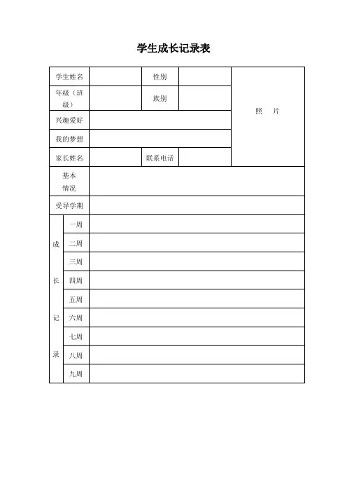 学生成长记录袋样本[1]