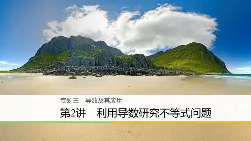 2018届高考数学理科二轮总复习课件：专题三 导数及其