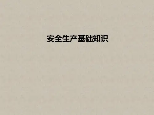 安全生产基础知识(2019版)