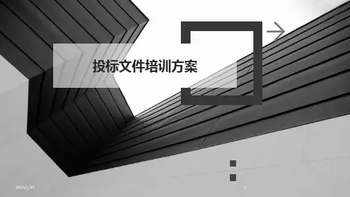 投标文件培训方案(2024)
