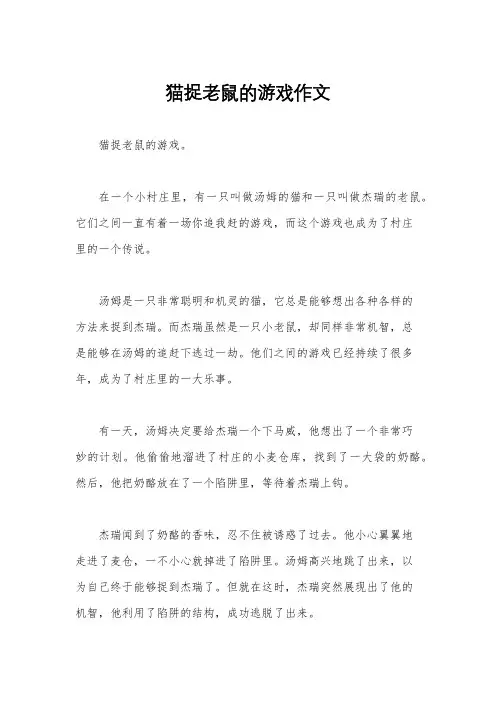 猫捉老鼠的游戏作文