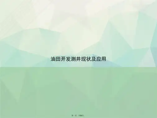 油田开发测井现状及应用讲课文档