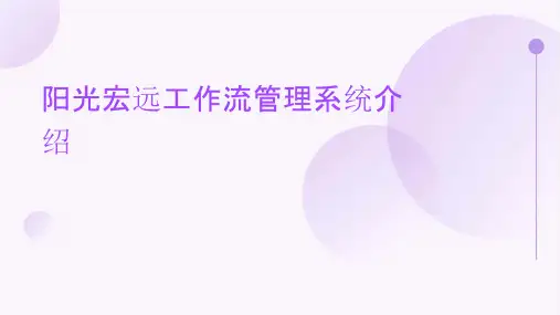阳光宏远工作流管理系统介绍课件