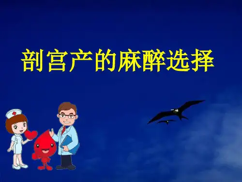 剖宫产的麻醉选择ppt课件