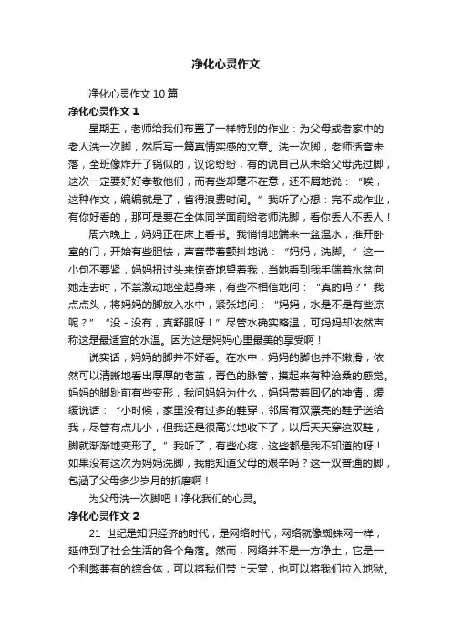 净化心灵作文