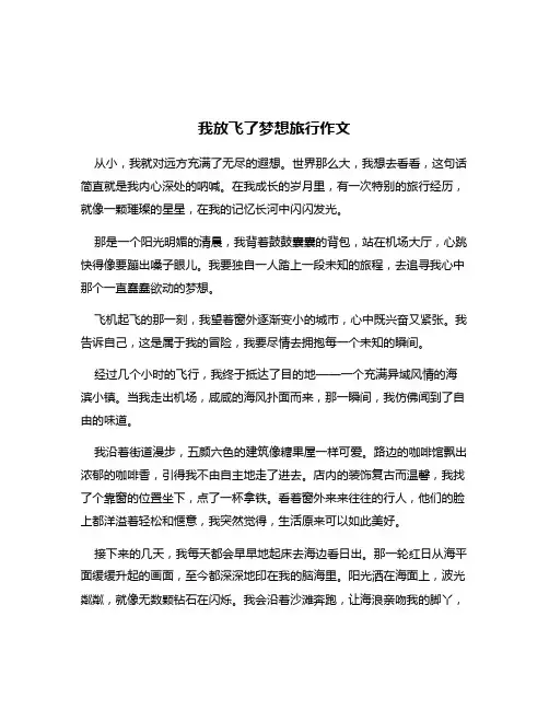 我放飞了梦想旅行作文