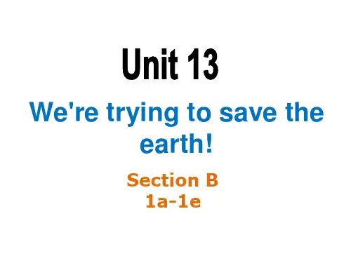 人教版英语九年级课件unit13sectionb1a-1e