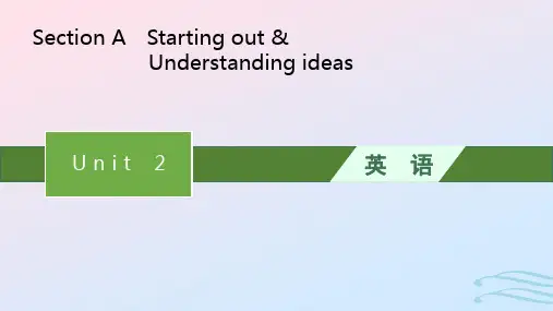 新教材高中英语Unit2Understandingideas课件pptx外研版必修第二册