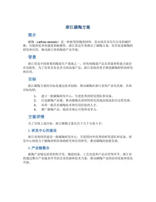 浙江碳陶方案
