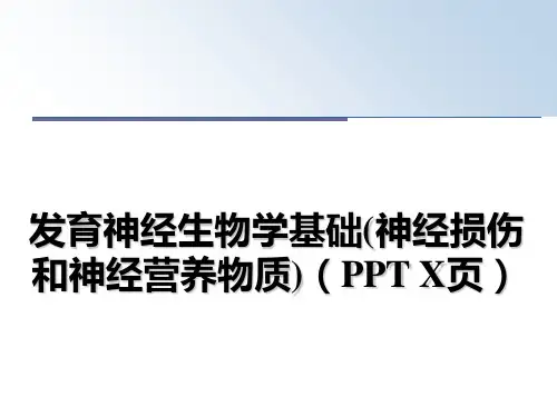 最新发育神经生物学基础(神经损伤和神经营养物质)(ppt x页课件ppt