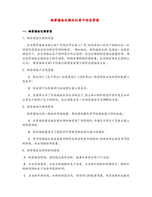 物资储备讲解