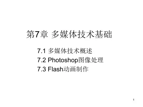 计算机基础第7章多媒体技术基础ppt课件