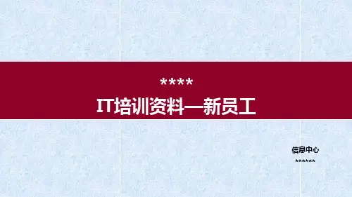IT新人入职培训