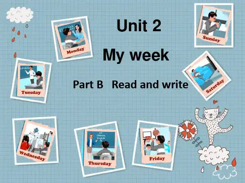 人教版PEP英语五年级上册Unit2 My week B read and write课件