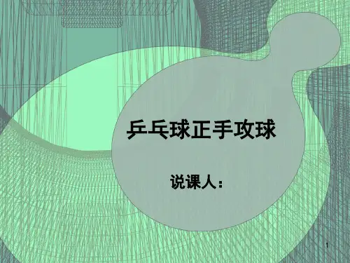 乒乓球说课精华版ppt课件