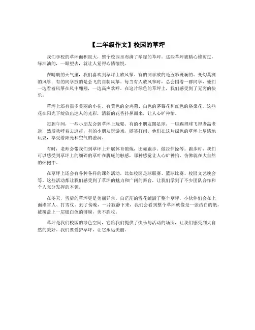 【二年级作文】校园的草坪