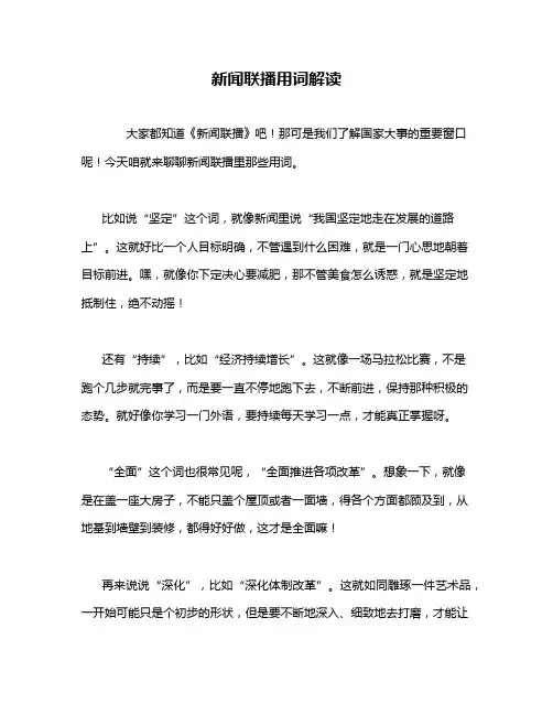 新闻联播用词解读