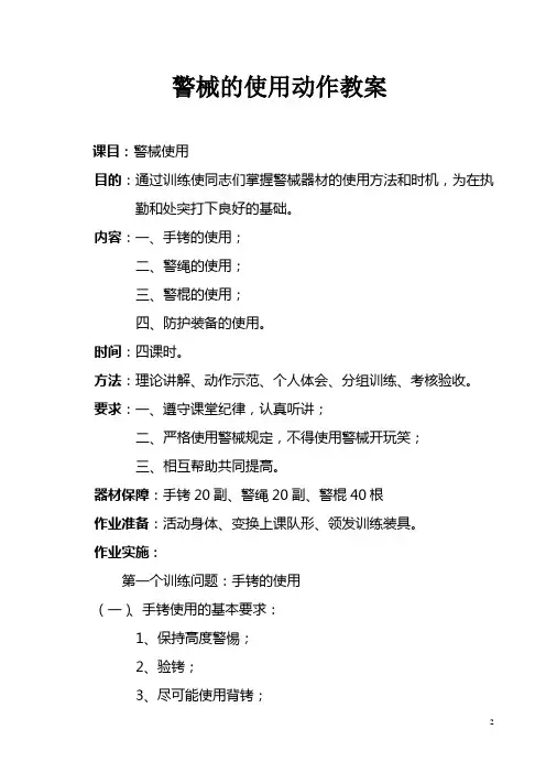 2010警械的使用教案