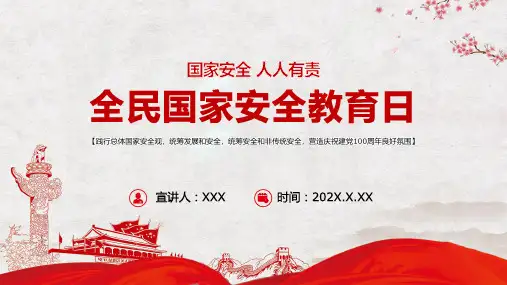 全民国家安全教育日国家安全人人有责主题班会图文PPT演示