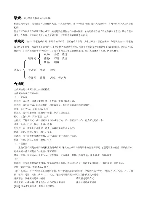 词的结构