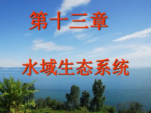 第十三章 水域生态系统