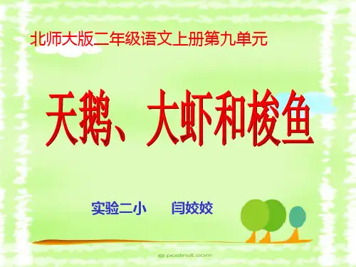 天鹅大虾和梭鱼PPT课件