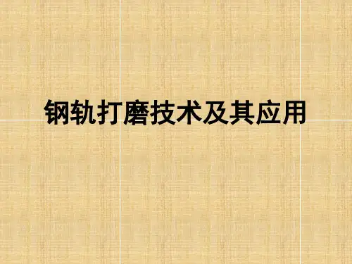 钢轨打磨技术及其应用