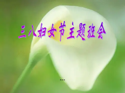 三八妇女节主题班会最新PPT-PPT课件 