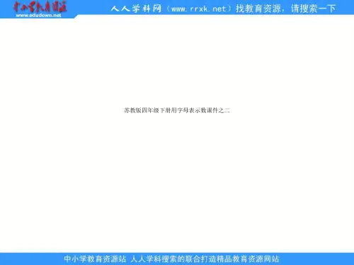 苏教版四年级下册用字母表示数课件之二