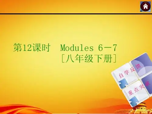 2015中考英语复习课件第12课时(外研八年级下Modules6-7)