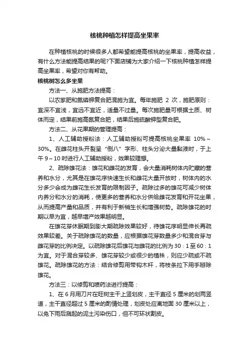 核桃种植怎样提高坐果率