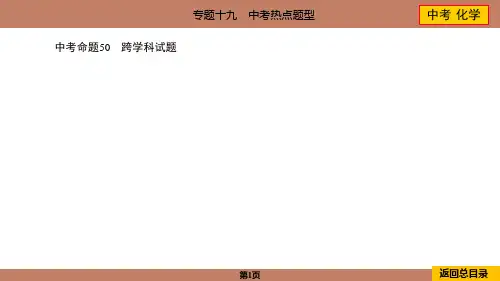 2024年中考化学总复习专题十九热点题型中考命题50 跨学科试题