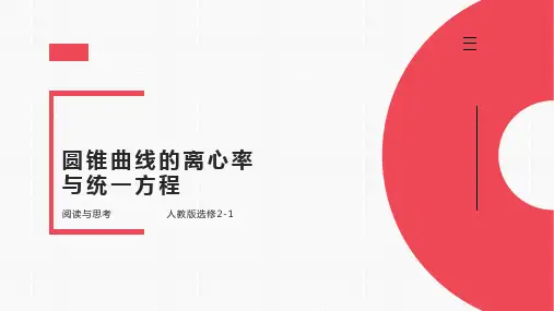 人教版高中数学选修2-1《圆锥曲线的离心率与统一方程》