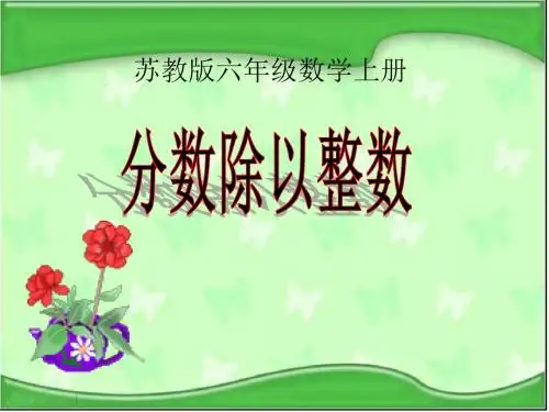 4.1 《分数除以整数》公开课PPT课件
