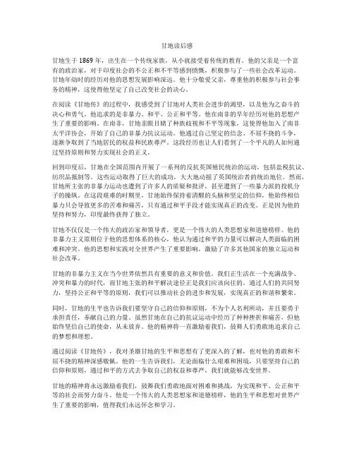 甘地读后感