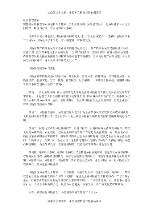风险管理体系