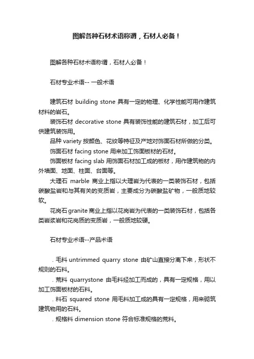 图解各种石材术语称谓，石材人必备！